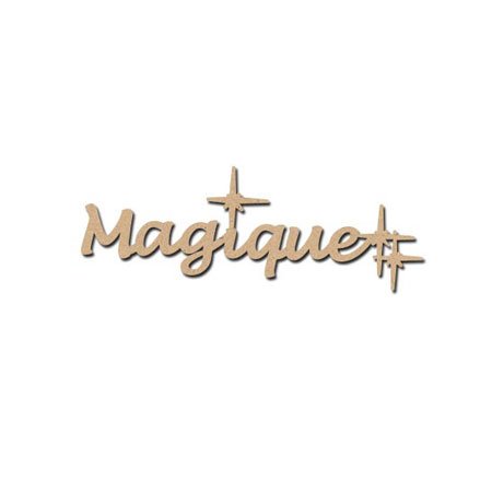 Mot en bois médium - Magique - 8 x 2,7 cm
