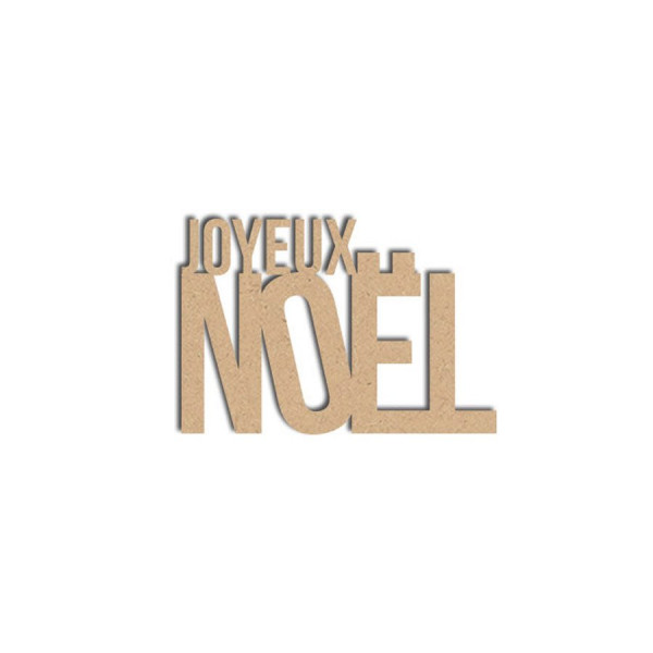 Mot en bois médium - Joyeux Noël - 5 x 4 cm