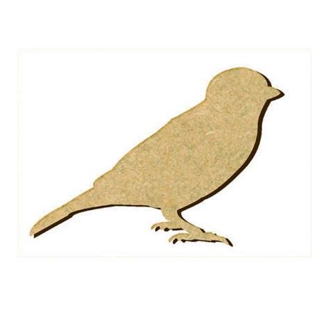 Sujet en bois médium - Oiseau - 4,8 x 2,8 cm