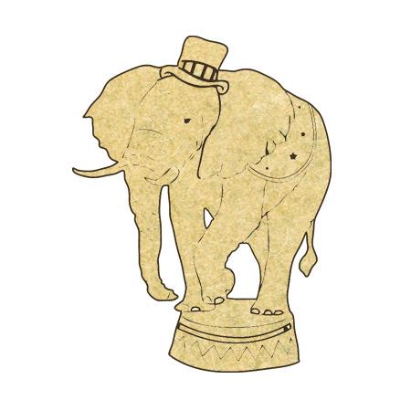 Éléphant en bois - 6,6 x 5,2