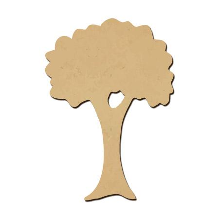 Sujet en bois médium - Petit arbre - 4,8 x 3,5 cm