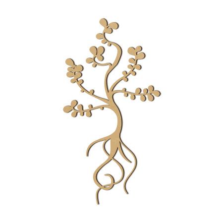 Arbre racines en bois - 18,6 x 9,6 cm