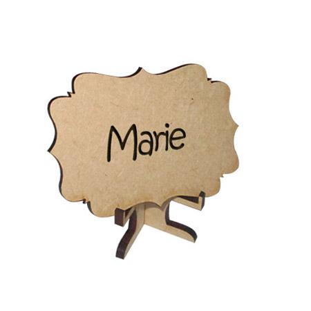 Sujet en bois médium - Ass.de trois petits chevalets  marque place - 4,3*3,3 cm