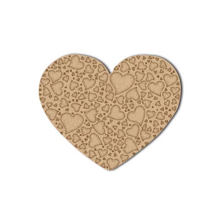 Cœur gravé en bois - 4 x 3,2 cm