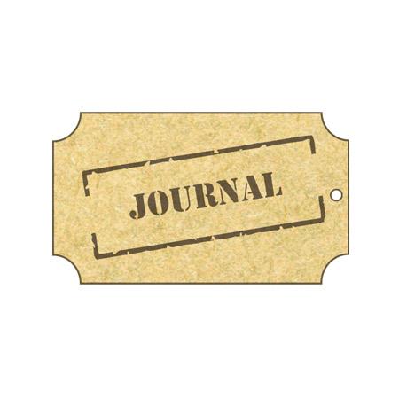 Sujet en bois médium - Plaque Journal - 5,4*3 cm