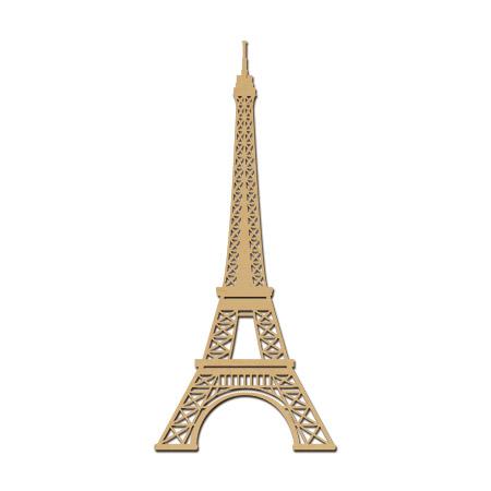 Support en bois médium - Tour Eiffel - 19 x 8,4 cm