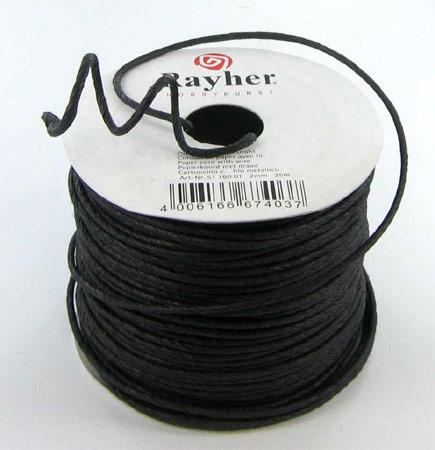 Cordon en papier renforcé - noir