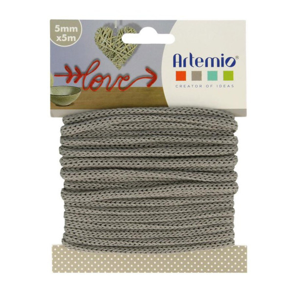 Fil tricotin - Gris - 5 mm x 5 m