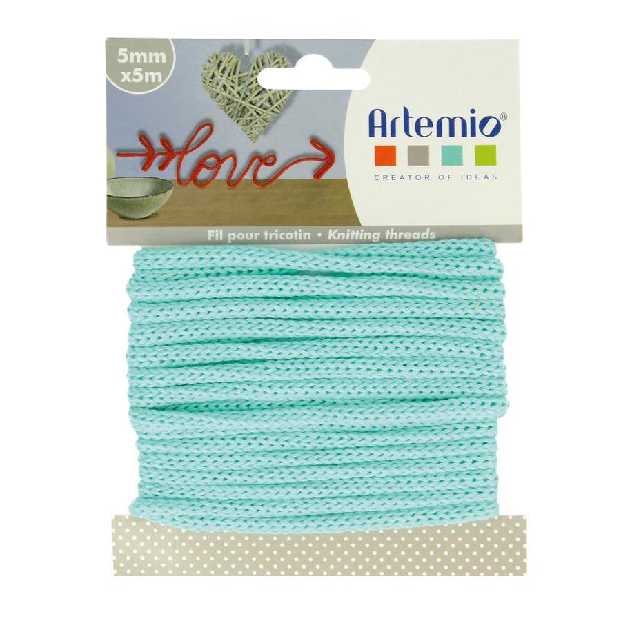 Fil tricotin - Vert pastel - 5 mm x 5 m