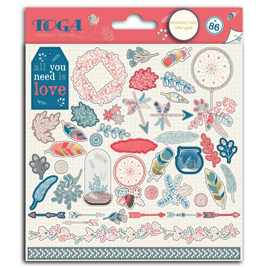 Stickers Hygge - 15 x 15 cm - 2 planches