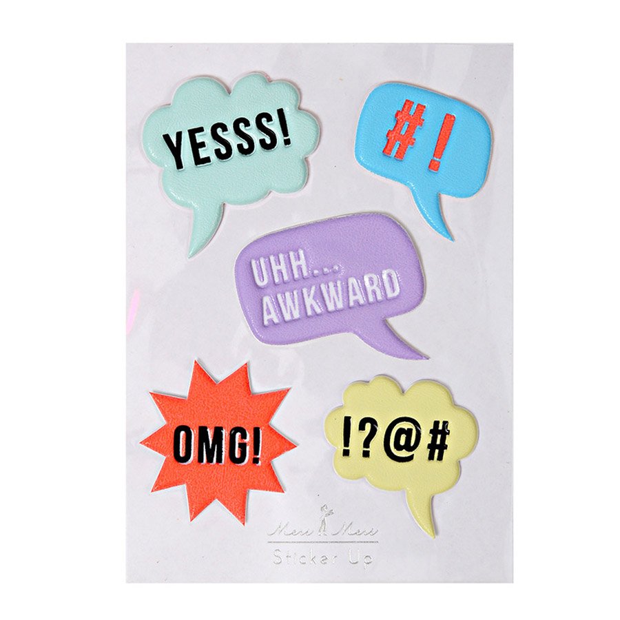 Stickers - Relief - Bulles conversations - 5 pcs