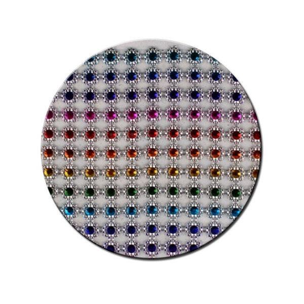 Strass adhésifs - facettes - multicolore - 8 mm