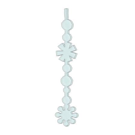 Sujet en plexiglas - Glaçon Flocon - 11*2 cm