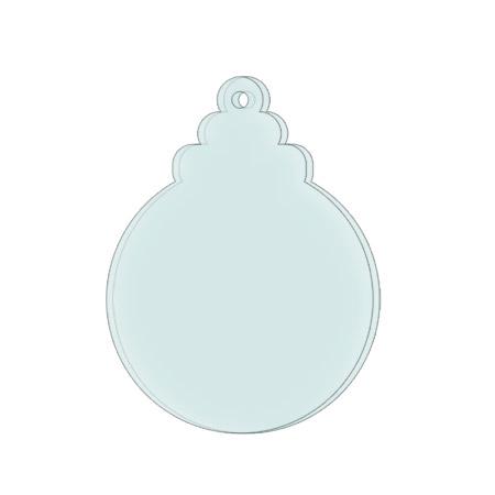 Sujet en plexiglas - Boule de Noël - 4,4*3,3 cm