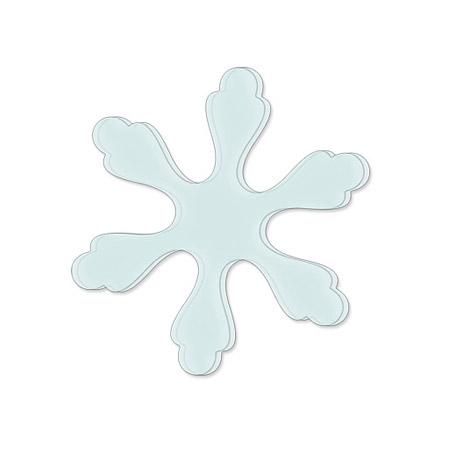 Sujet en plexiglas - Flocon fleur - 2 cm