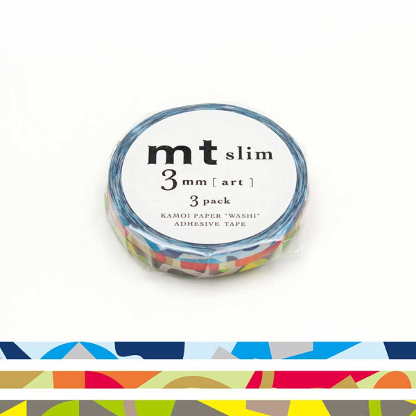 Masking Tape Slim - Mosaïque - 0,3 mm - 3 rouleaux