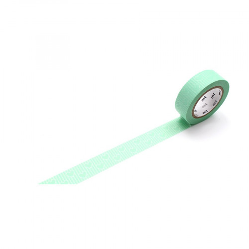 Masking Tape - Lignes de cœur - vert d'eau - 1,5 cm x 10 m