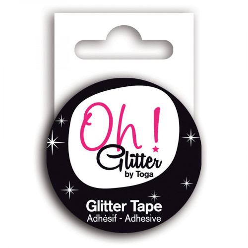 Oh Glitter ! - Glitter Tape - noir - 1,5 cm x 2 m