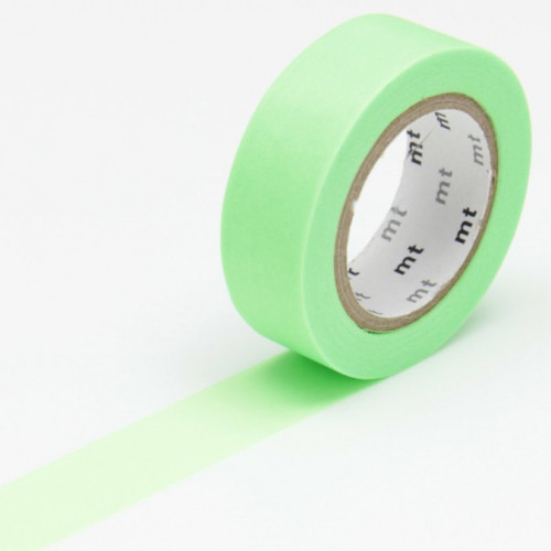 Masking Tape - Uni vert fluo - 1,5 cm x 10 m