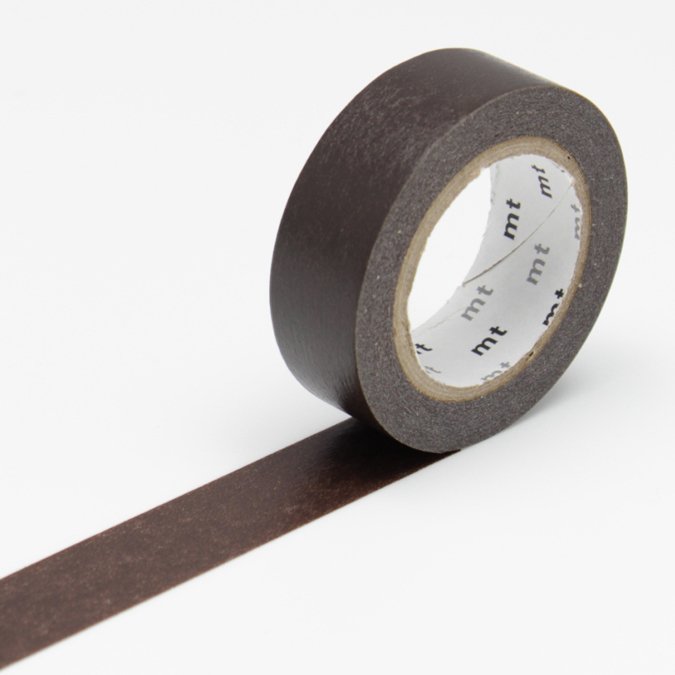 Masking Tape - Uni chocolat - 1,5 cm x 10 m