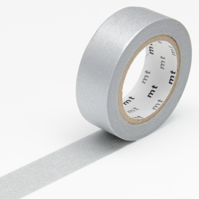 Masking Tape - Uni argent - 1,5 cm x 10 m