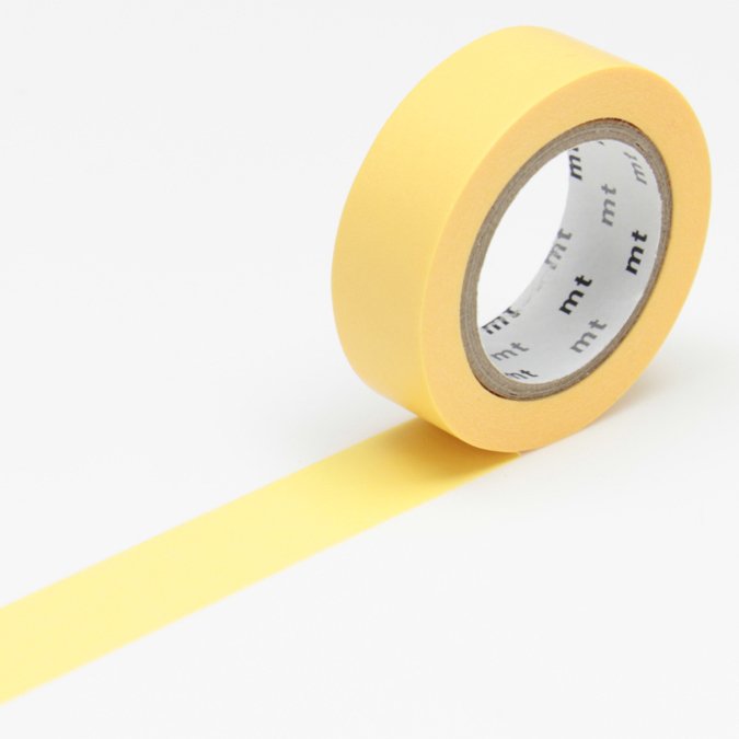 Masking Tape - Uni jaune - 1,5 cm x 10 m