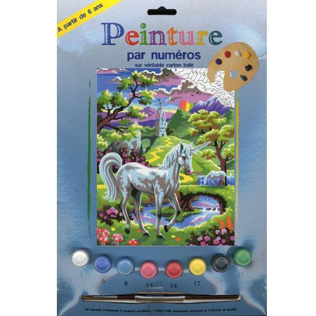 Peinture par numéro  - Une licorne au pays des fées