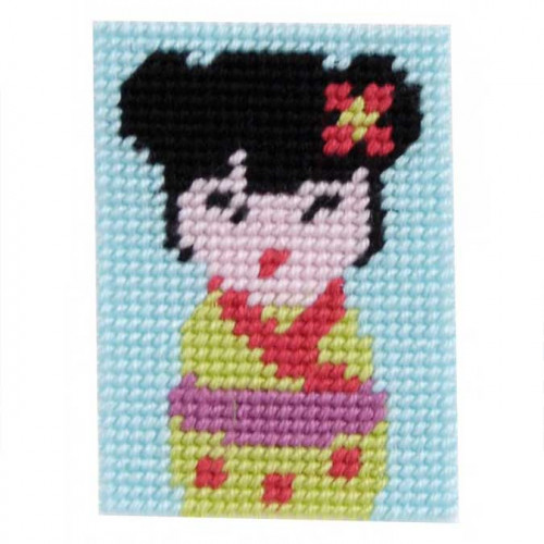 Kit tapisserie XXL - La Kokeshi - 13 x 18 cm