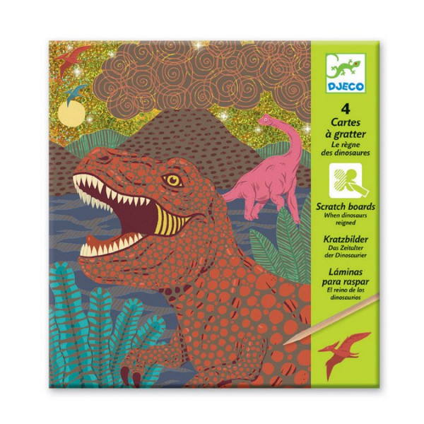 Le règne des dinosaures - 4 cartes à gratter