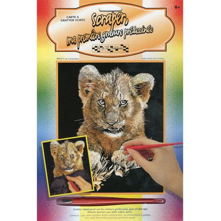 Carte à gratter Lionceau