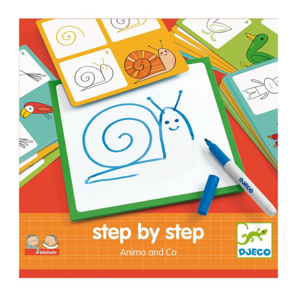 Jeu éducatif - Step by step Animals and Co- Apprendre à dessiner