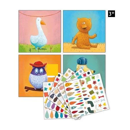 Créer avec des stickers - Animaux