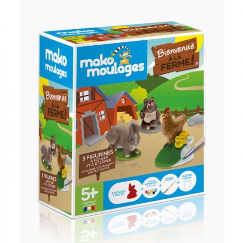 Kit 6 magnets animaux Moulage plâtre et peinture - Cadeaux Enfants MGM