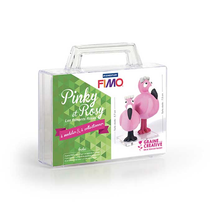 Kit de modelage Fimo Figurine Pinky & Rosy