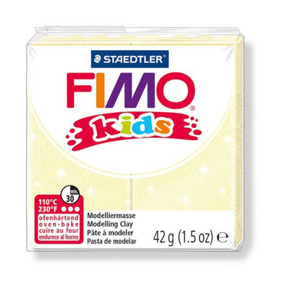 Pâte à modeler Fimo Kids jaune perle - 42 g