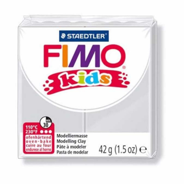 Pâte à modeler Fimo Kids gris clair - 42 g