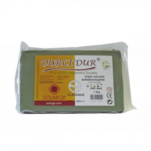 Argile Durci'Dur auto-durcissante 1kg Vert