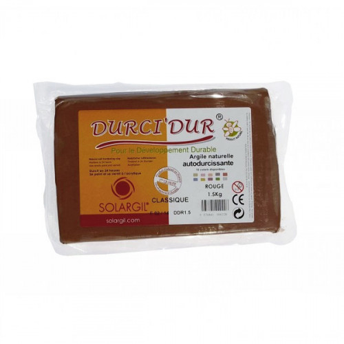 Argile Durci'Dur auto-durcissante 1kg Rouge