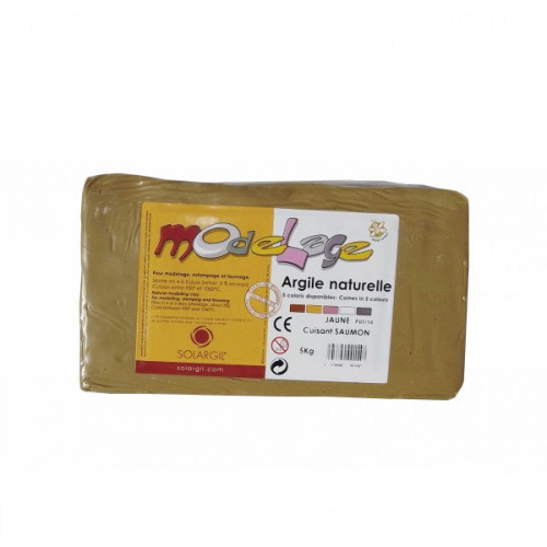 Argile à cuire lisse 5kg Jaune