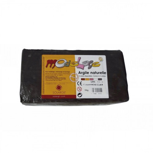 Argile à cuire lisse 5kg Gris