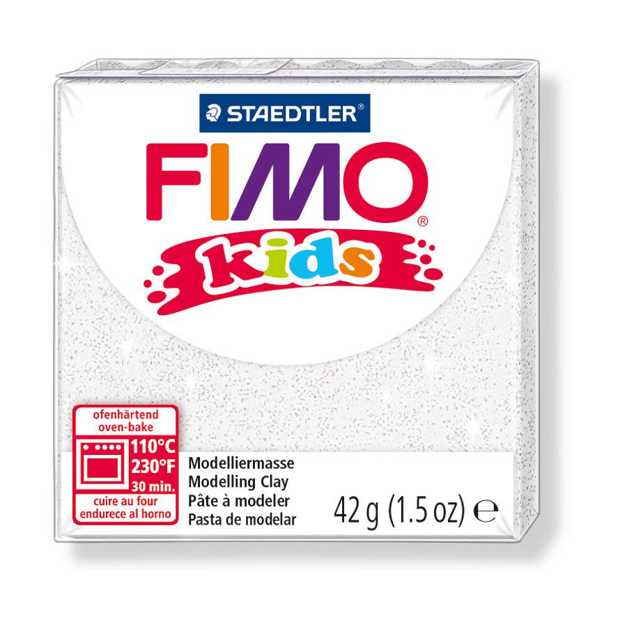 Fimo Kids - Blanc Pailleté - 42 g