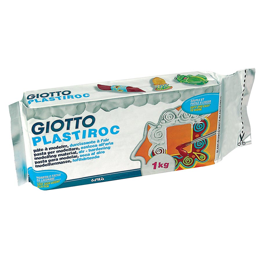GIOTTO Plastiroc - Pain 1kg de pâte à modeler autodurcissante blanche