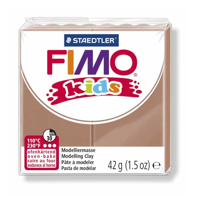 Pâte à modeler Fimo Kids marron clair - 42 g