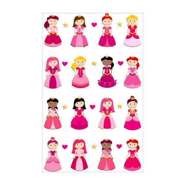 Stickers 3D - Cooky - Princesses II x 16