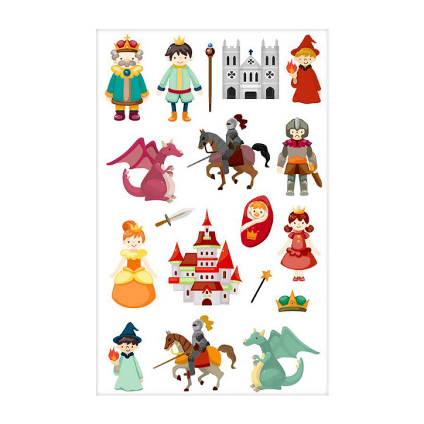 Stickers 3D - Cooky - Chevaliers x 18
