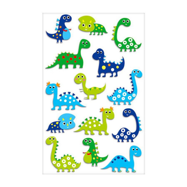 Stickers 3D - Cooky - Dinosaures x 14