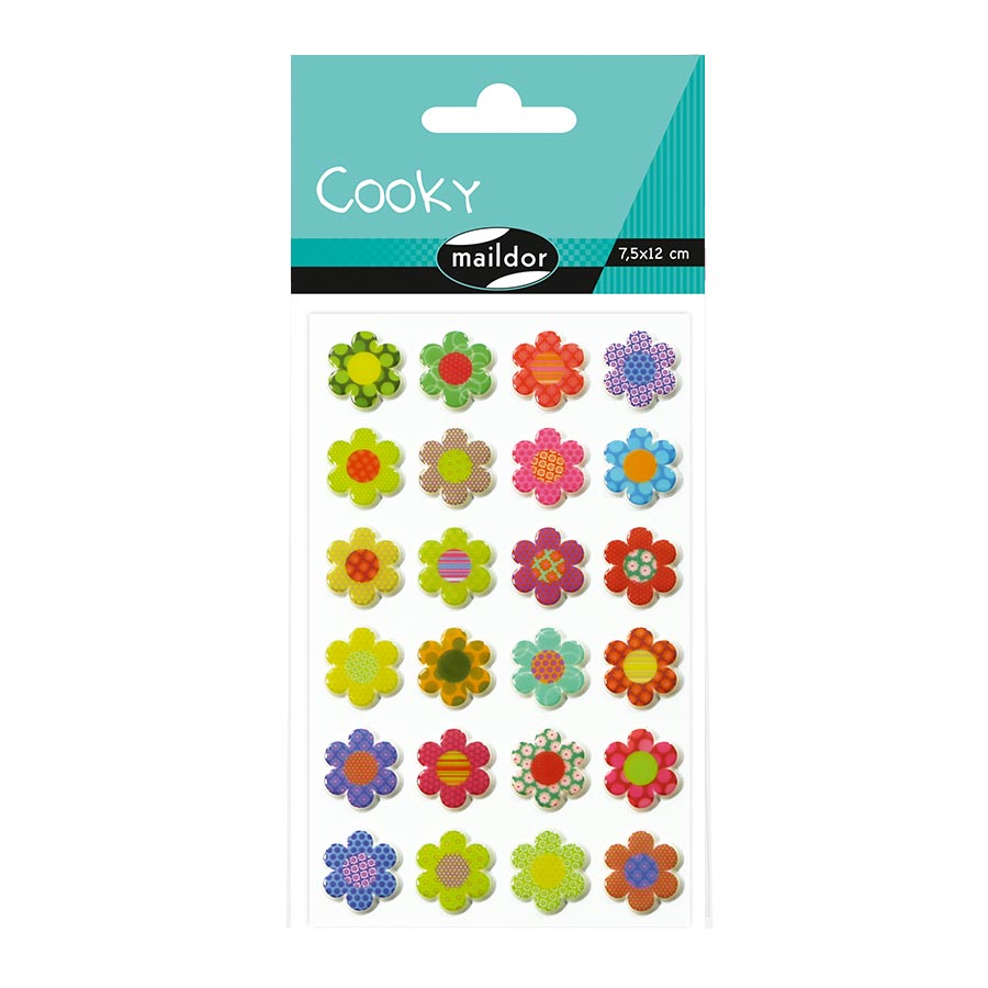 Stickers 3D - Cooky - Thème fleurs