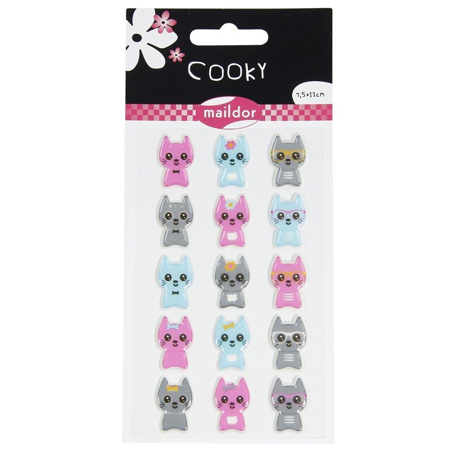 Stickers 3D - Cooky - Petits Chats