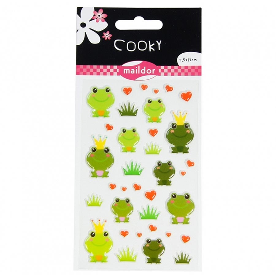 Stickers 3D - Cooky - Grenouilles