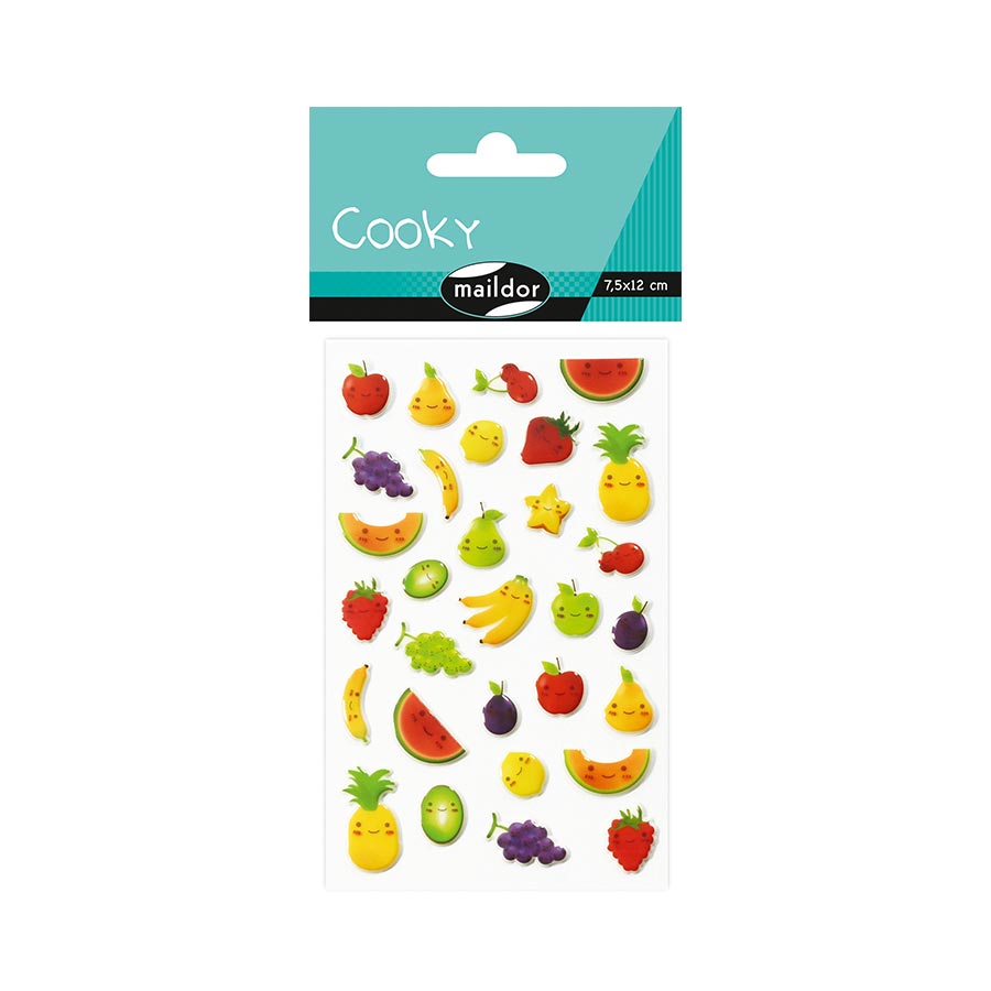 Stickers 3D - Cooky - Kawai Fruits x 30